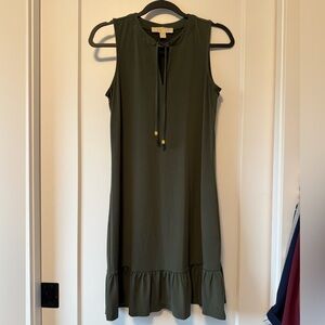 Michael Kors V-Neck Ruffled Hem Dress